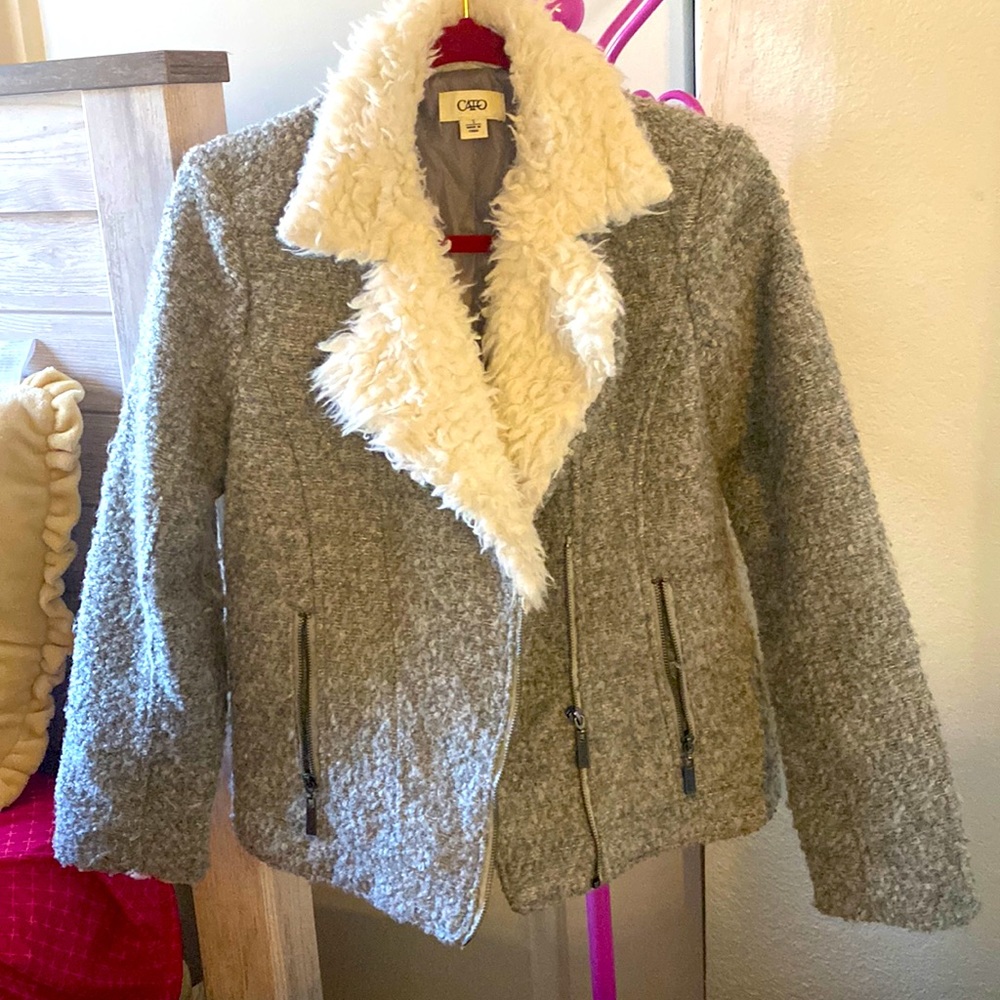 Cosy jacket with fur